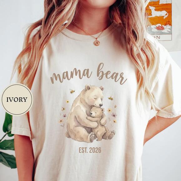 Other - Mama Bear Shirt, Cute Mama Bear Hugging Cub Tee, S Mom Gift, Mothers